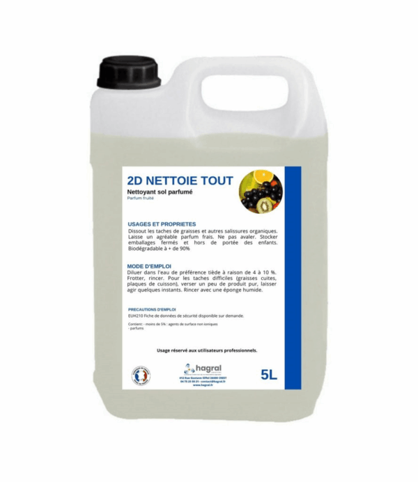 Détergent 2d Solutions Hygiène Cerise