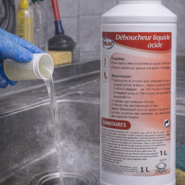 Déboucheur liquide caustique