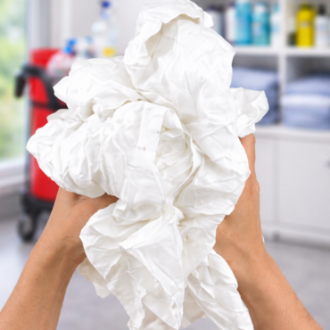 Carton de chiffons draps blancs