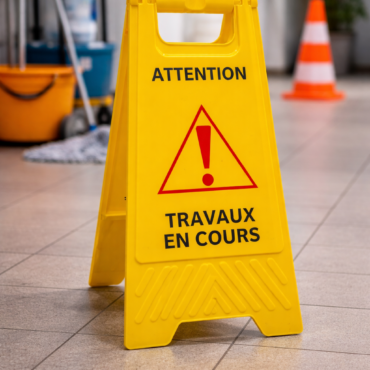 Panneau Signaletique Sol Glissant Jaune
