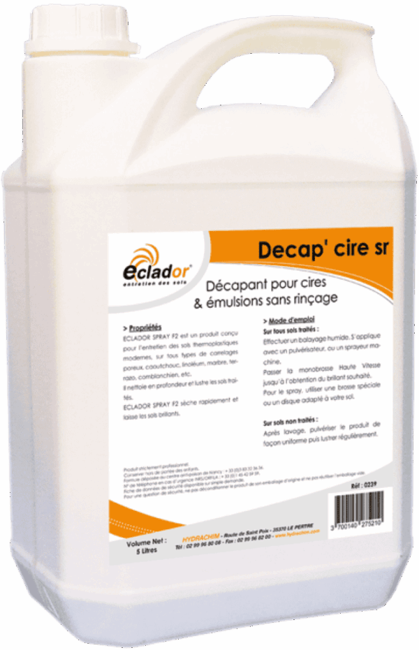 Décapant cire sans rincage