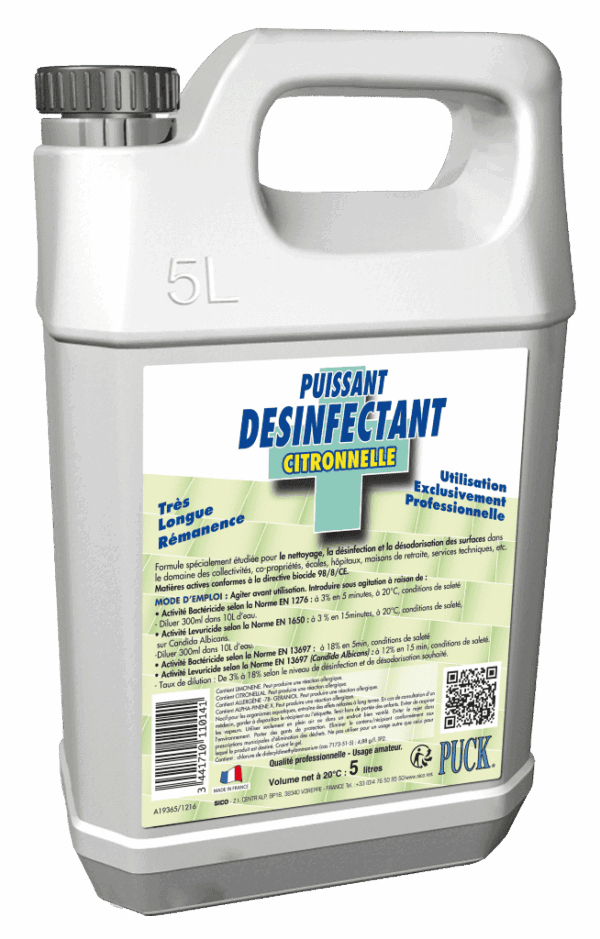 Détergent Désinfectant Puck Citronnelle