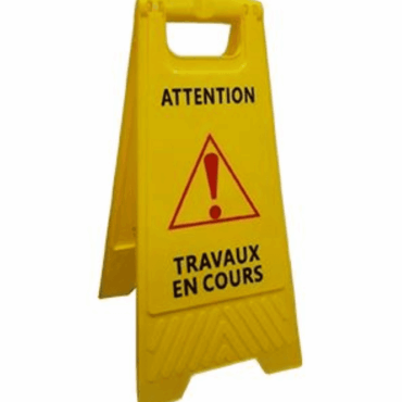 Panneau Signaletique Sol Glissant Jaune