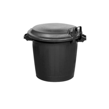 Poubelle Plastique Noire Avec Couvercle 80l