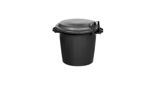 Poubelle Plastique Noire Avec Couvercle 80l